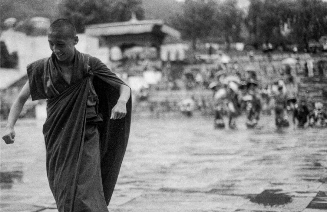 A young monk at a festival in Bhutan